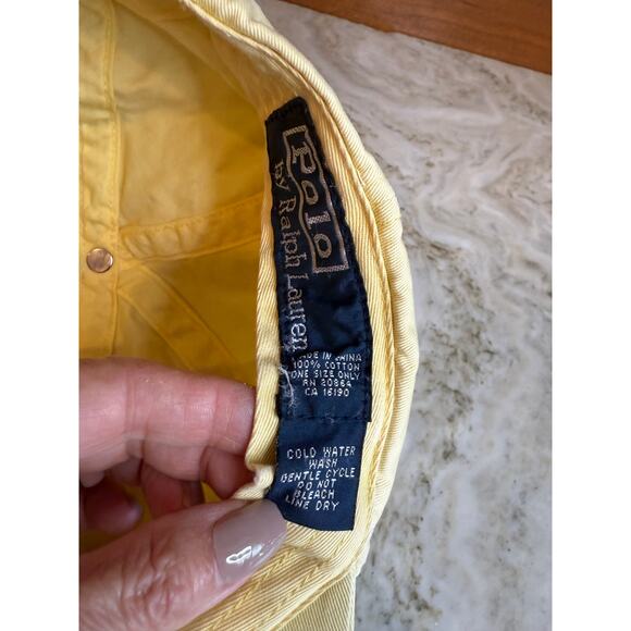 Polo Ralph Lauren Baseball Cap Pale Yellow - Picture 4 of 4